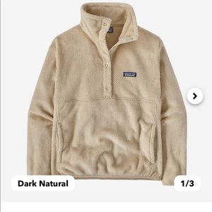 Cream Colored Patagonia Re-Tool Half-Snap Pullover